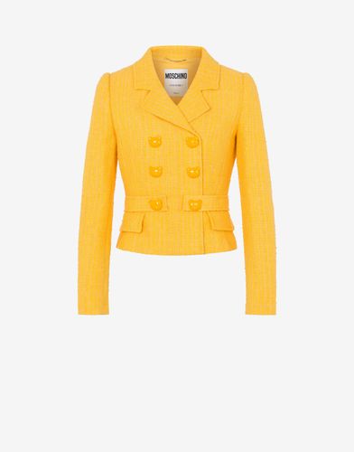 Veste En Tweed Teddy Buttons - Moschino - Modalova
