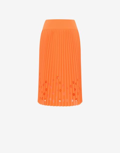 Jupe Midi En Crêpe De Chine Ajour - Boutique Moschino - Modalova