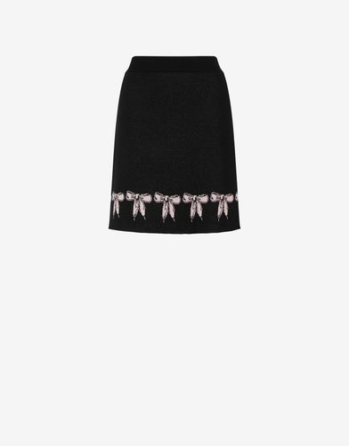 Mini-jupe En Maille Stretch Bow Laces - Boutique Moschino - Modalova