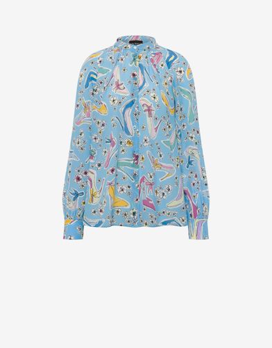 Chemise En Crêpe De Chine Heels & Flowers - Boutique Moschino - Modalova