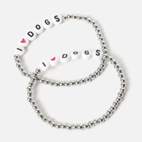 Perro bracelet duo élastique "I love dogs" - MISAKO - Modalova
