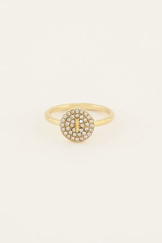 Bague à initiale avec strass | - My jewellery - Modalova