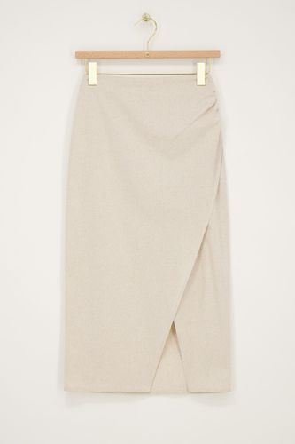 Jupe midi aspect lin | - My jewellery - Modalova