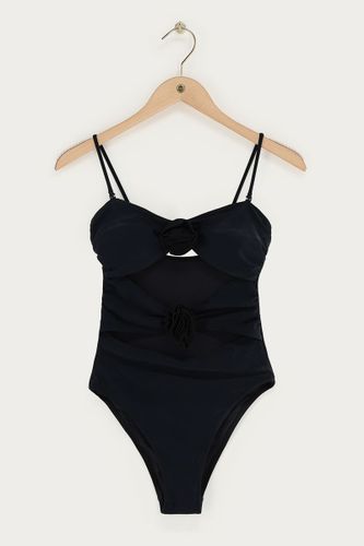 Maillot de bain avec découpes et fleurs 3D | - My jewellery - Modalova
