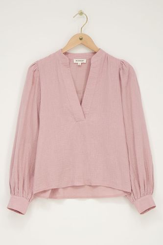 Chemisier en mousseline rose pâle avec lurex | - My jewellery - Modalova
