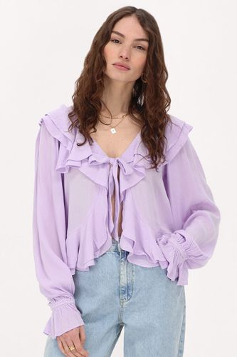 Chemisierà volants lilas avec nœud | - My jewellery - Modalova
