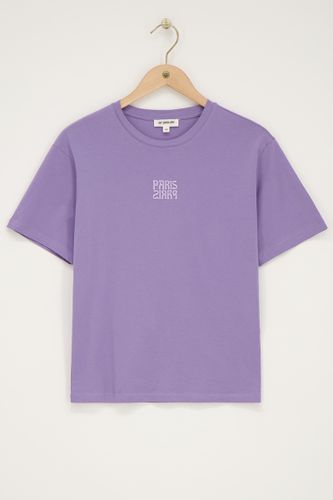 T-shirt lilas"Paris Paris"avec broderie | - My jewellery - Modalova