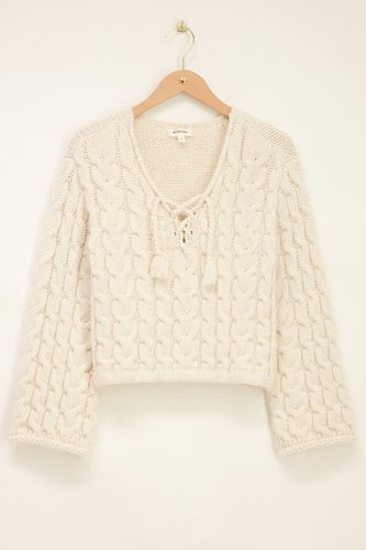 Pull en maille torsadée avec cordon | - My jewellery - Modalova