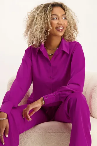 Chemise violette effet satiné | - My jewellery - Modalova