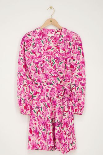 Robe portefeuille blancheà imprimé floral | - My jewellery - Modalova