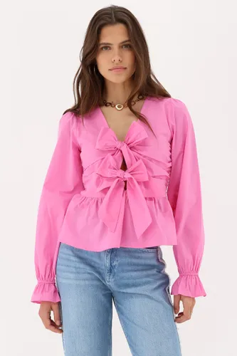 Top avec nœuds et péplum | - My jewellery - Modalova