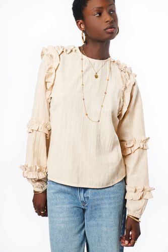 Top aspect lin avec volants | - My jewellery - Modalova