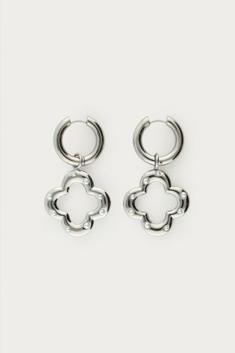 Boucles d'oreilles pendantes avec trèfle et perles fantaisie | - My jewellery - Modalova
