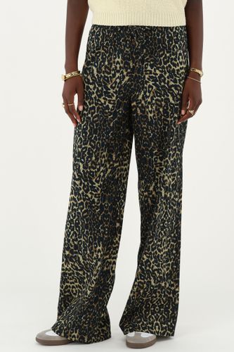 Pantalon en linà imprimé léopard | - My jewellery - Modalova