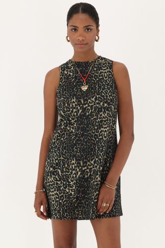 Robe en linà imprimé léopard | - My jewellery - Modalova