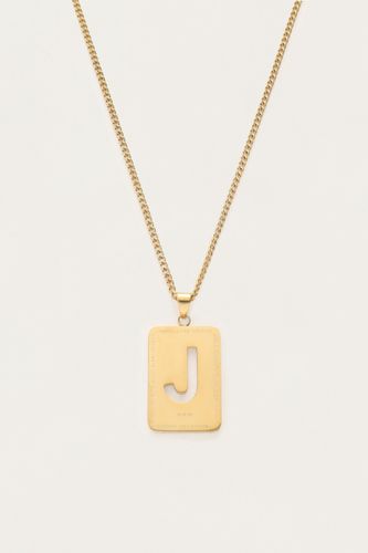 Sautoir avec charm initiale carré | - My jewellery - Modalova