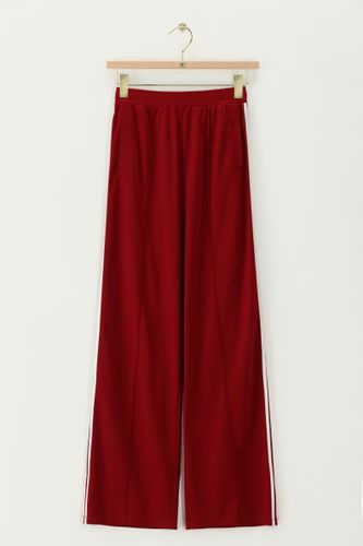 Pantalon large rougeà rayures | - My jewellery - Modalova