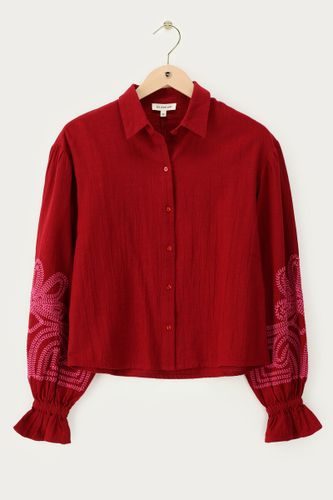 Chemise avec détails brodés roses | - My jewellery - Modalova