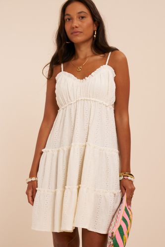 Robe blanche brodée | - My jewellery - Modalova