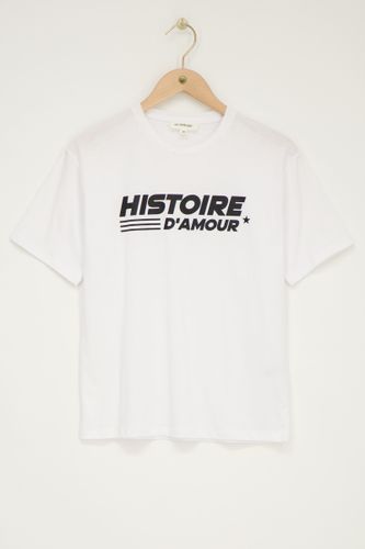 T-shirt blanc avec"Histoire d'amour"noir | - My jewellery - Modalova