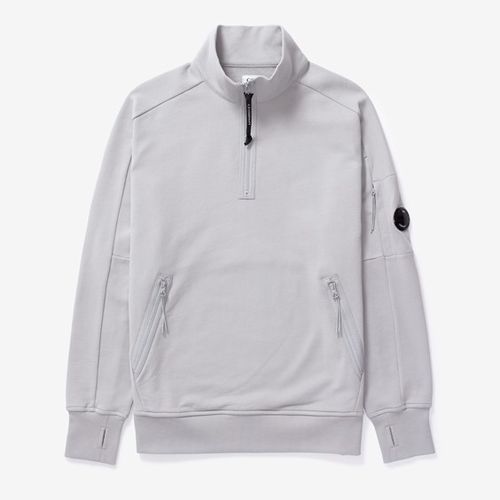 Diagonal Raised Fleece Zipped Sweatshirt - C.P. Company - Modalova