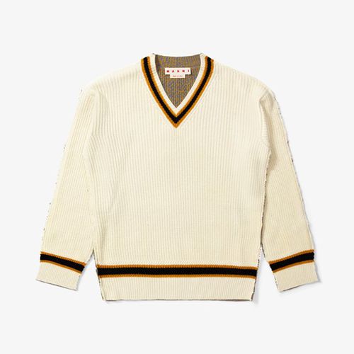 Marni Long Sleeved V-neck Sweater - Marni - Modalova
