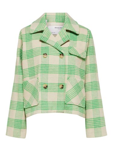 Checked Long Sleeved Veste Courte - Selected - Modalova