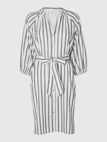 En Coton Rayé Robe-chemise - Selected - Modalova