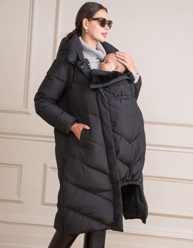 Long Maternity & Babywearing Puffer Coat | - Seraphine - Modalova