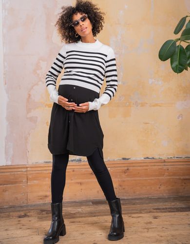 Maternity & Nursing Dress with Breton Jumper| - Seraphine - Modalova