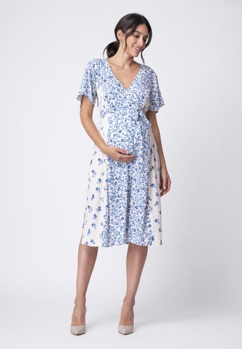 White Floral Maternity & Nursing Dress | - Seraphine - Modalova