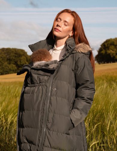 Manteau rembourré de grossesse et de portage avec ceinture | - Seraphine - Modalova