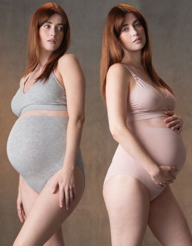 Twin Pack Bamboo Over Bump Maternity Briefs - & Blush | - Seraphine - Modalova