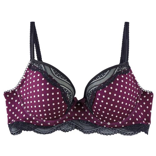 Soutien-gorge ampliforme coque moulée bordeaux/gris Dali - Pomm'Poire - Modalova