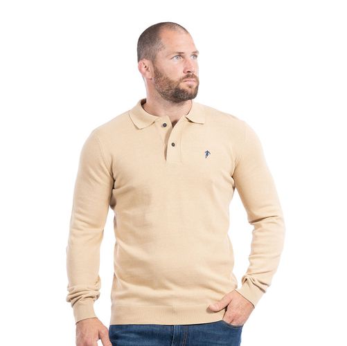 Pull Ruckfield col polo Vichy beige - Ruckfield - Modalova