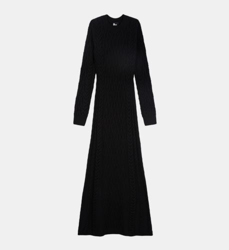 Robe Longue En Laine Noire - The Kooples - Modalova