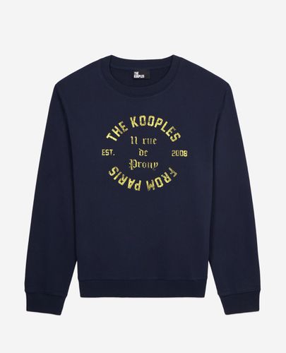 Sweatshirt Bleu Marine Avec Sérigraphie 11 Rue De Prony - The Kooples - Modalova