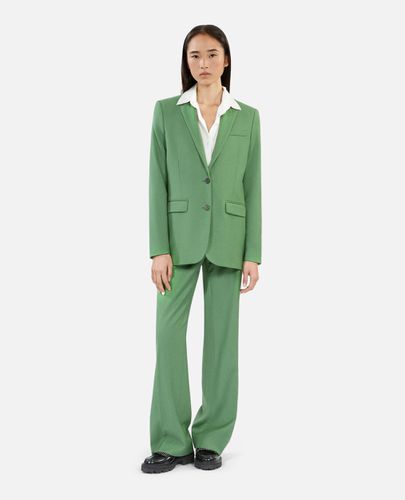 Pantalon Tailleur En Laine Vert - The Kooples - Modalova