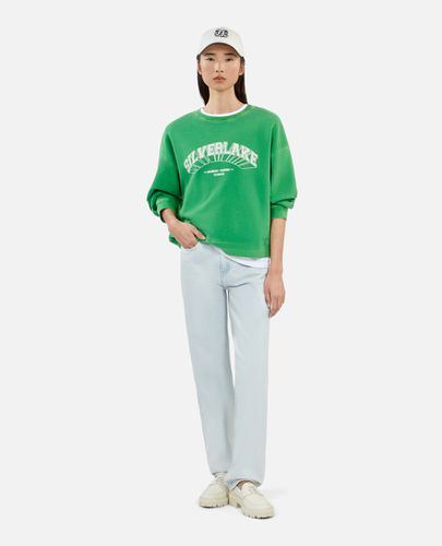 Sweatshirt Vert Avec Sérigraphie Silverlake - The Kooples - Modalova