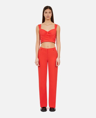 Pantalon Tailleur Rouge En Crêpe - The Kooples - Modalova