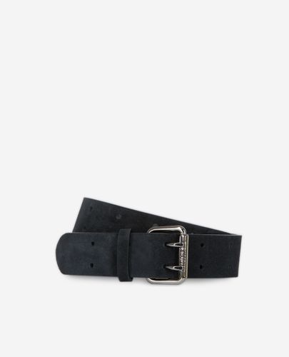 Ceinture En Cuir Suédé Noire - The Kooples - Modalova
