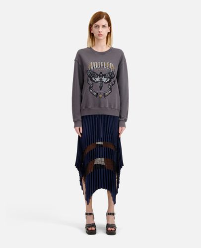 Sweatshirt Gris Avec Sérigraphie Skull Butterfly - The Kooples - Modalova