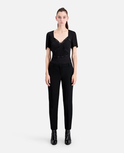 Pantalon De Costume En Crêpe Noir - The Kooples - Modalova