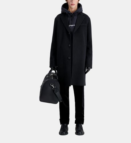 Manteau Long Noir En Laine Mélangée - The Kooples - Modalova