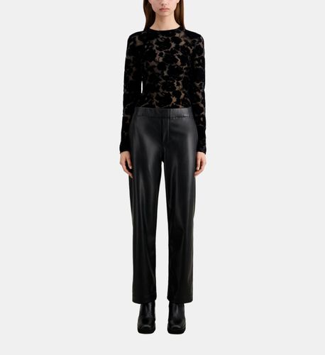 Pantalon Noir Effet Cuir - The Kooples - Modalova