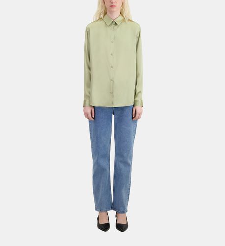 Chemise Vert Clair En Soie Satin - The Kooples - Modalova