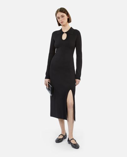 Robe Longue Noire En Maille - The Kooples - Modalova