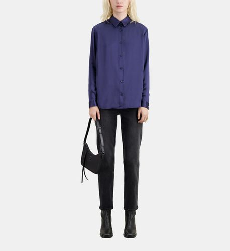 Chemise Bleue En Soie - The Kooples - Modalova