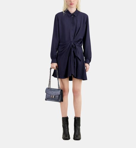 Robe Courte Bleu Marine Avec Drapé - The Kooples - Modalova