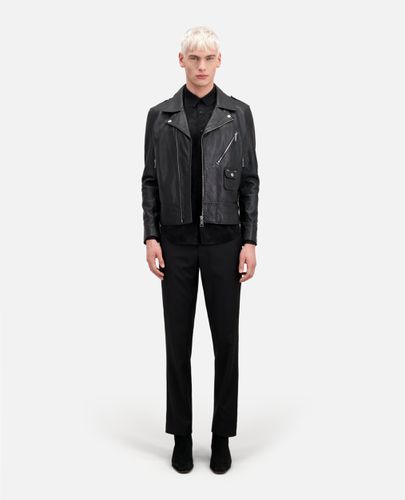 Blouson Biker En Cuir Noir - The Kooples - Modalova